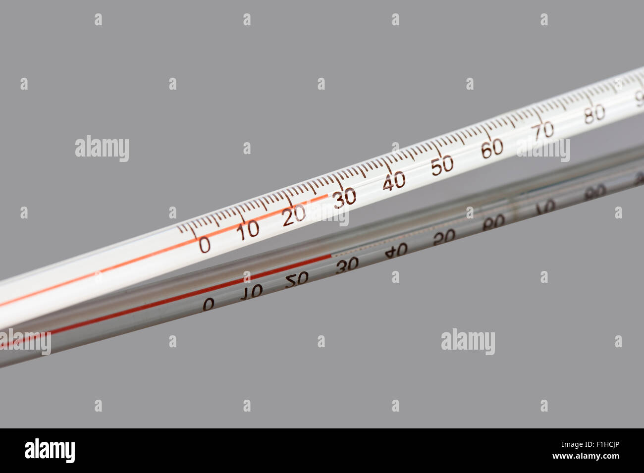 Rot Alkohol Tee-thermometer Stockfoto