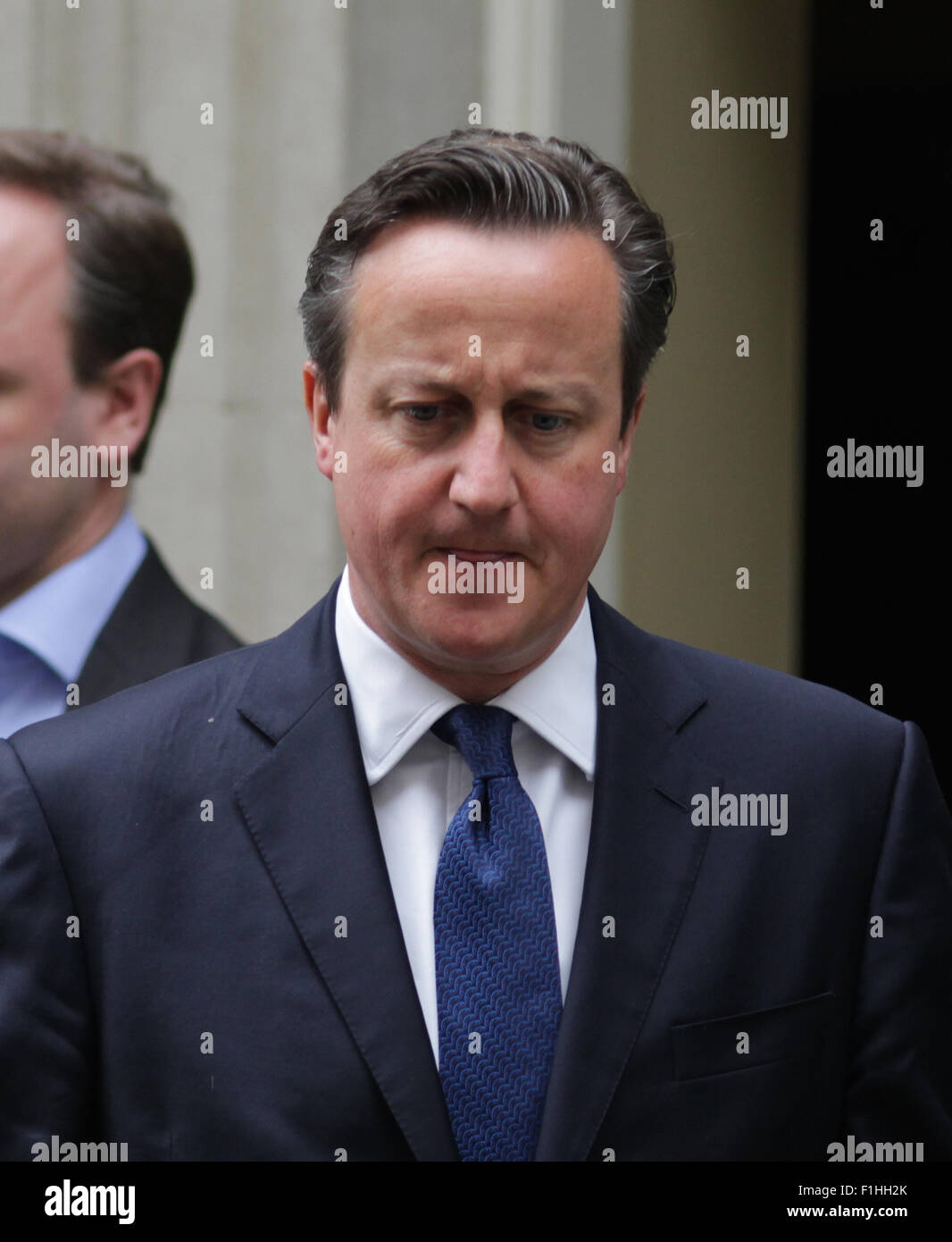 London, UK, 14. Juli 2015: David Cameron britische Premierminister gesehen verlassen Downing Street in London Stockfoto