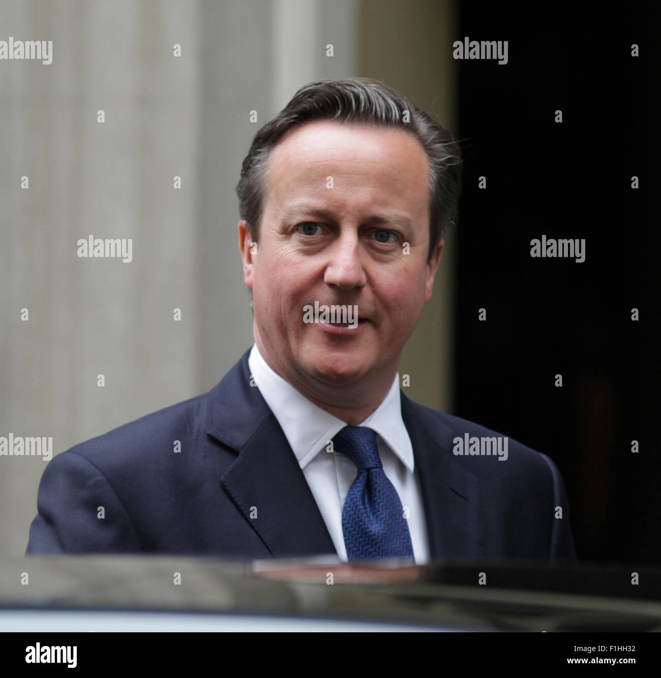 London, UK, 14. Juli 2015: David Cameron britische Premierminister gesehen verlassen Downing Street in London Stockfoto