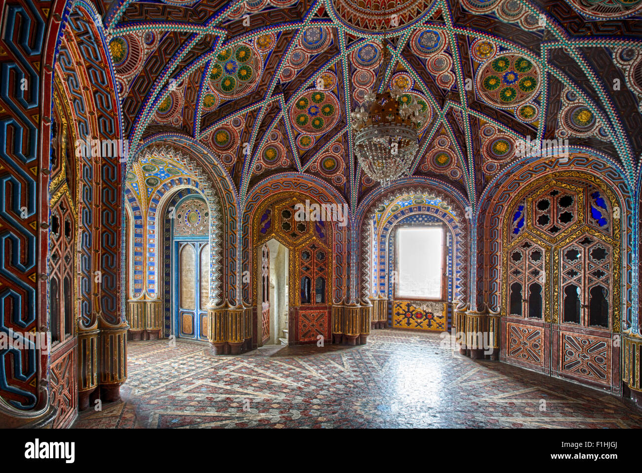 Maurischen Palast Innenarchitektur aus 1001 Arabian nights Stockfoto