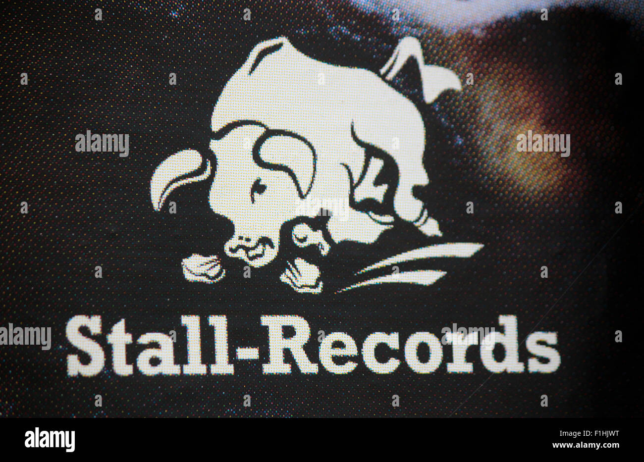 Markennamen: "Stall Records", Berlin. Stockfoto