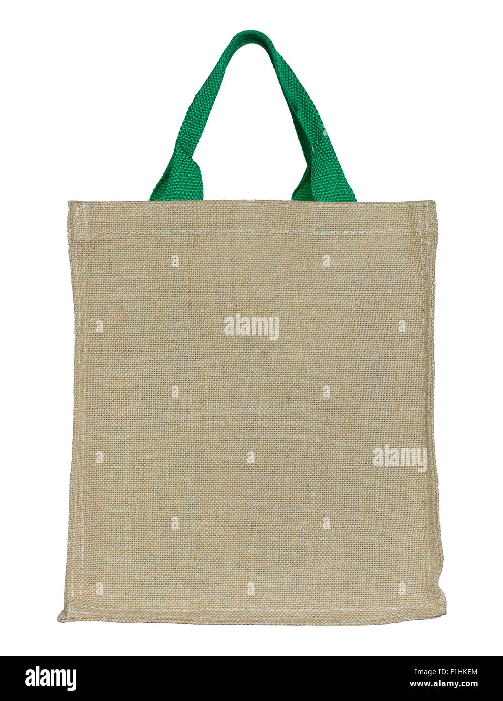 Eco-Stoffbeutel isoliert auf weiss mit Beschneidungspfad Stockfoto