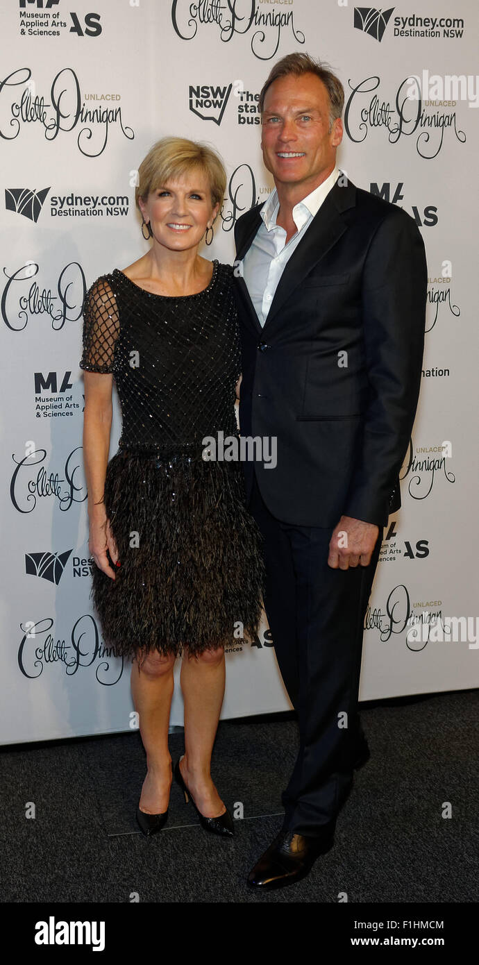 Sydney, Australien. 2. September 2015. Der australische Außenminister startete die Collette Dinnigan aufgeschnürt Ausstellung im Powehouse Museum in Sydney. Bildnachweis: MediaServicesAP/Alamy Live-Nachrichten Stockfoto