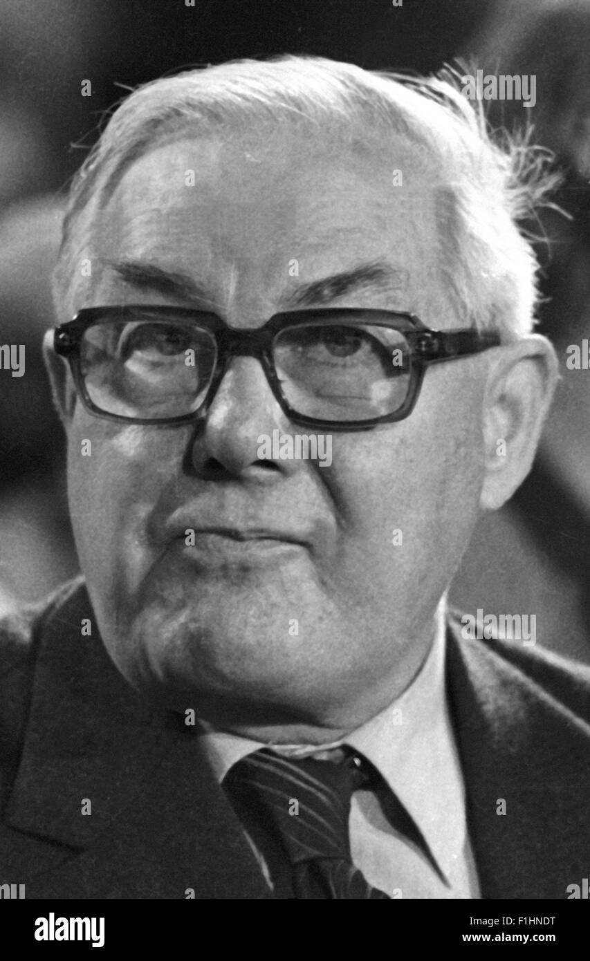 Ehemalige britische Premierminister James Callaghan Lord Callaghan MP. 1984-Bild. Stockfoto