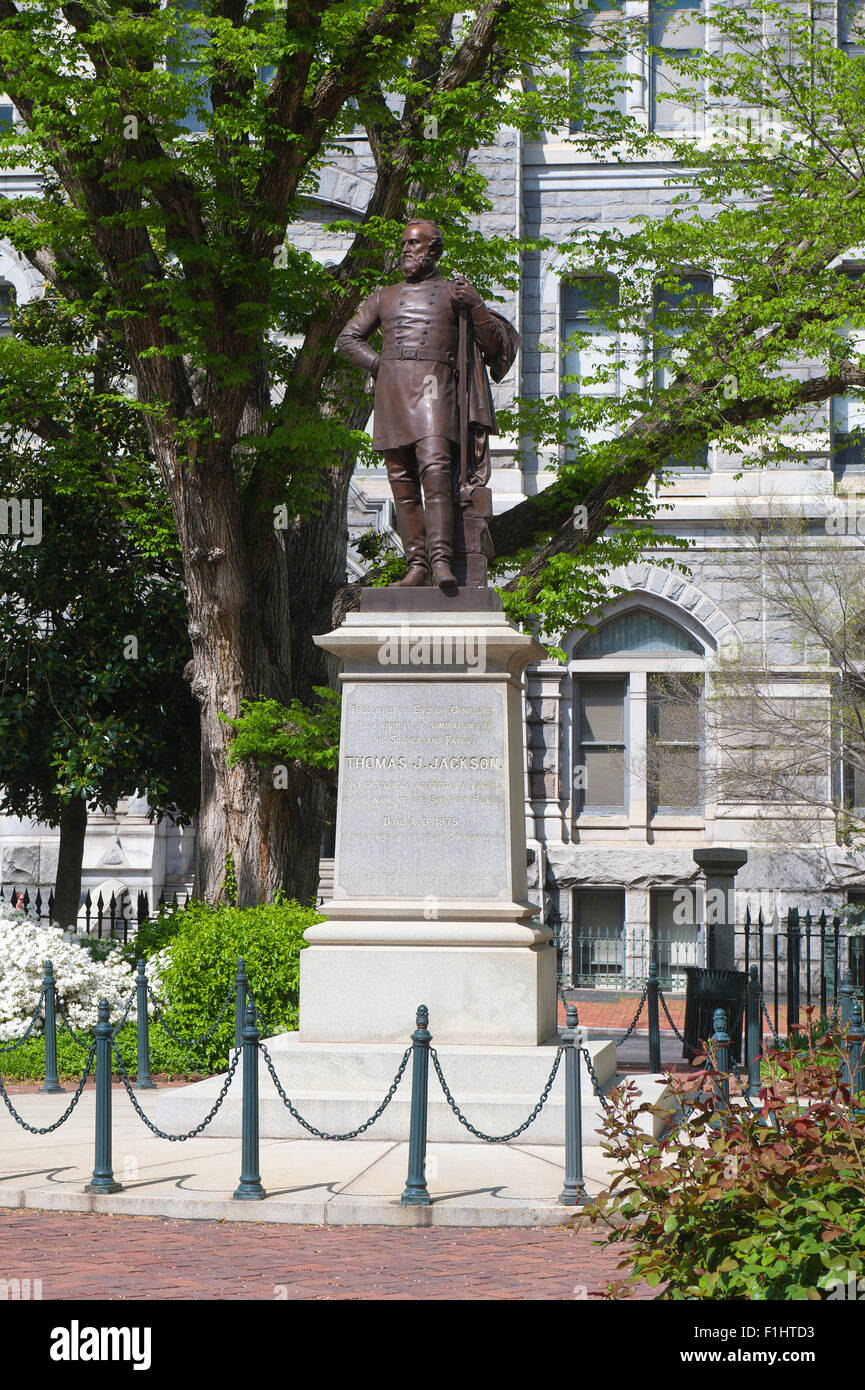 Thomas J. Jackson-Denkmal auf dem Gelände das State Capitol, Richmond, Virginia, USA. Stockfoto