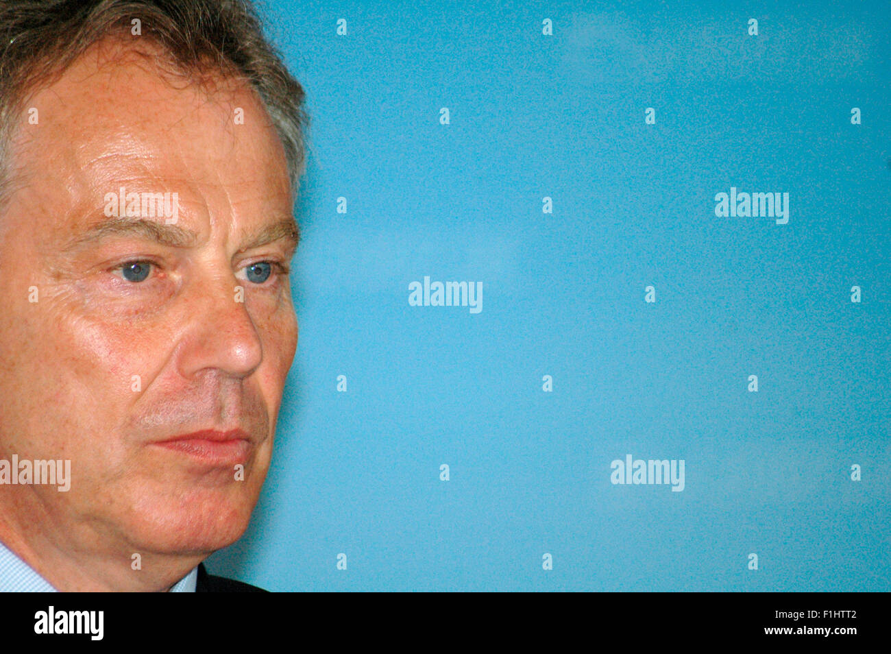 Tony Blair - Pressetermin Mit der dt. Bundeskanzlerin Anlaesslich der Uebergabe von Unterschriften der Aktion "Global Call to Ac Stockfoto