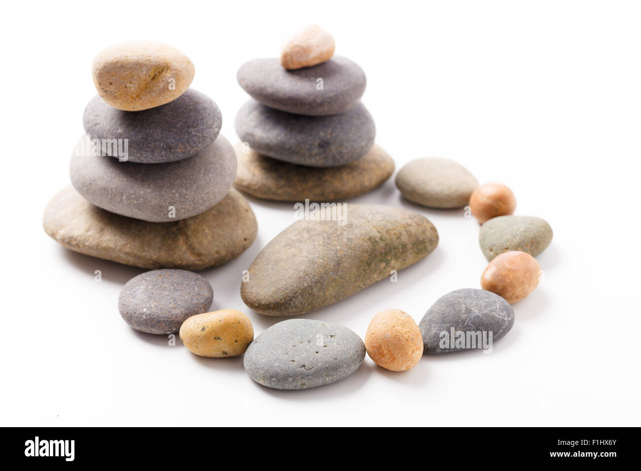Zusammensetzung der Steinen Kieselsteine Stockfoto