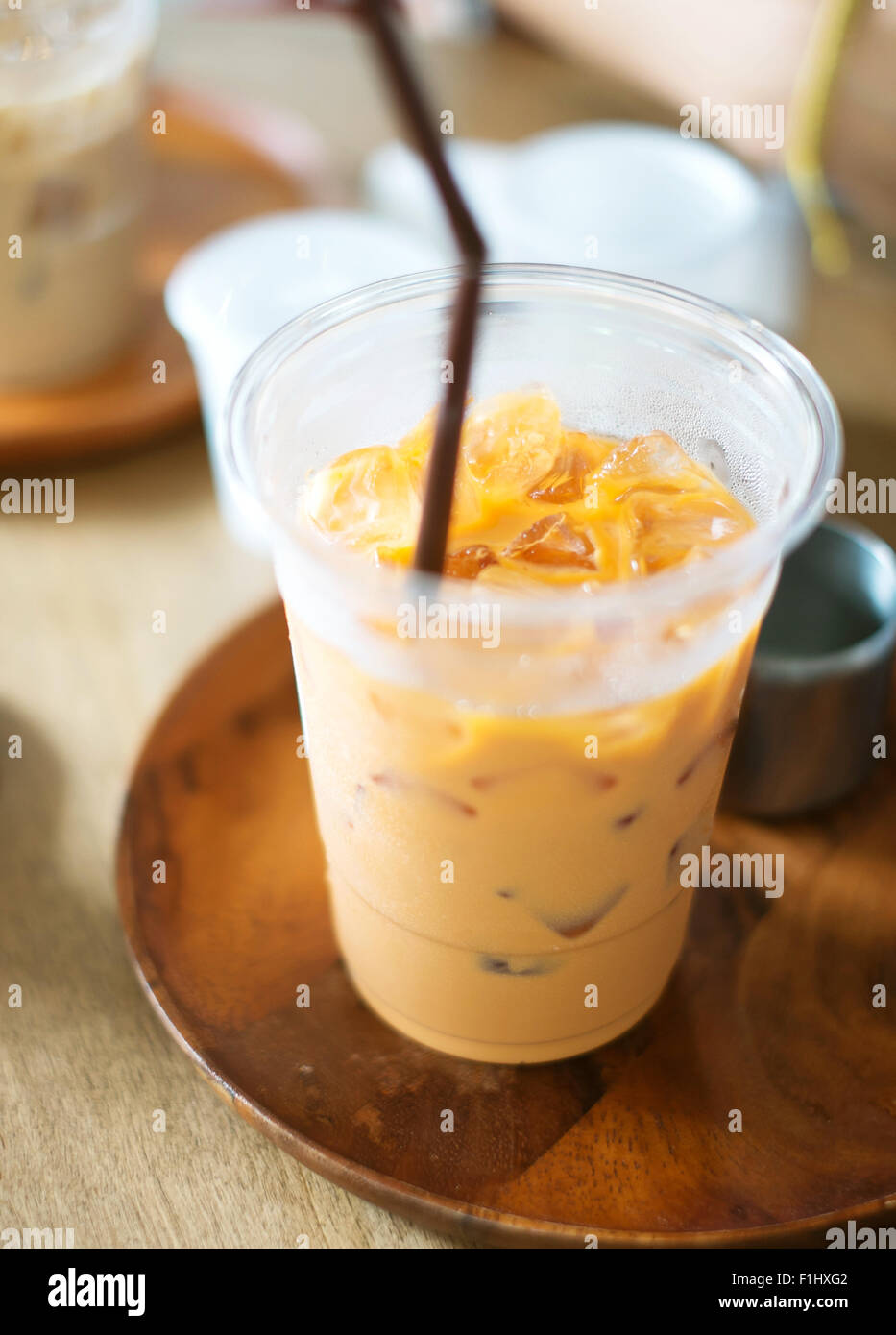 Thai Eistee Milch Stockfoto