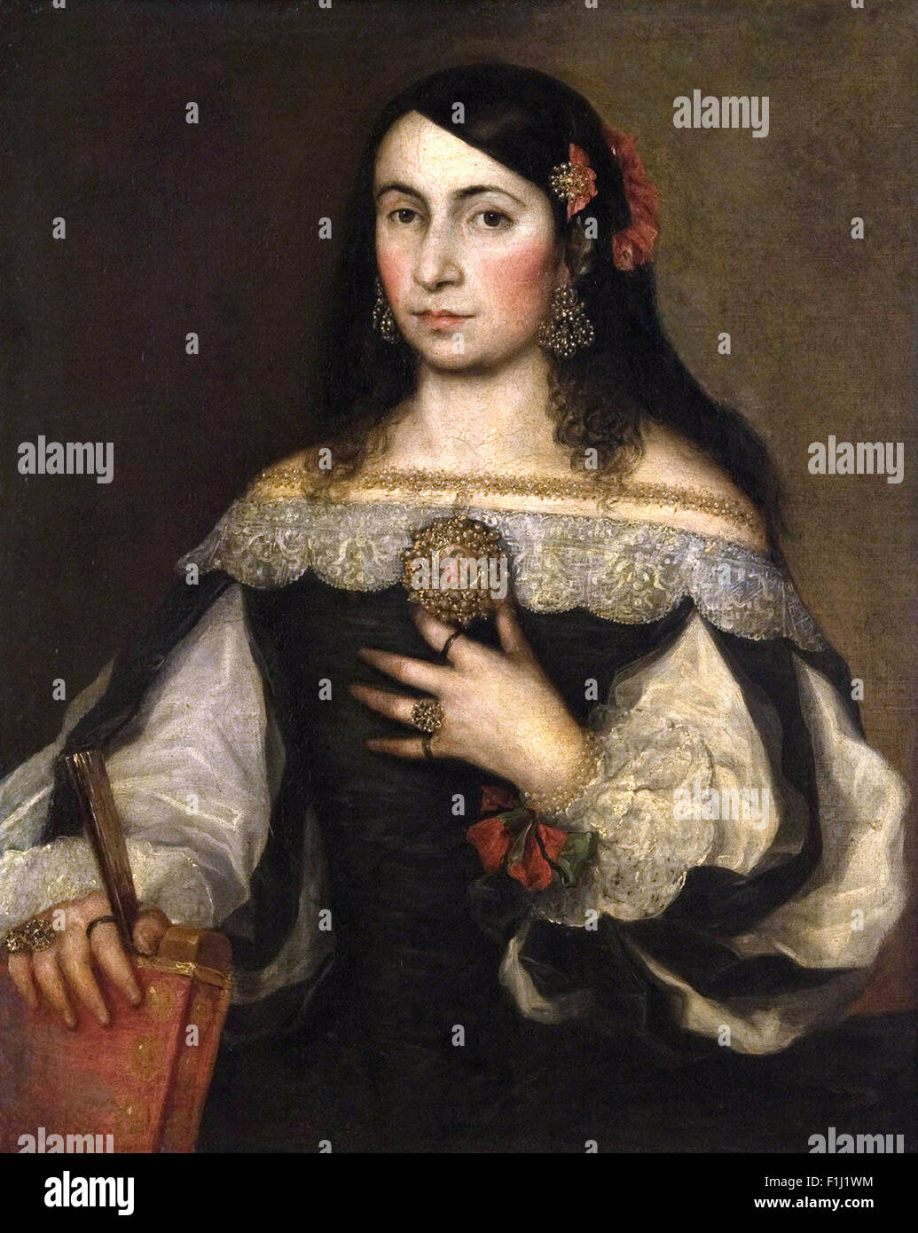 Bartolomé Esteban Murillo - Porträt einer Dame Stockfoto