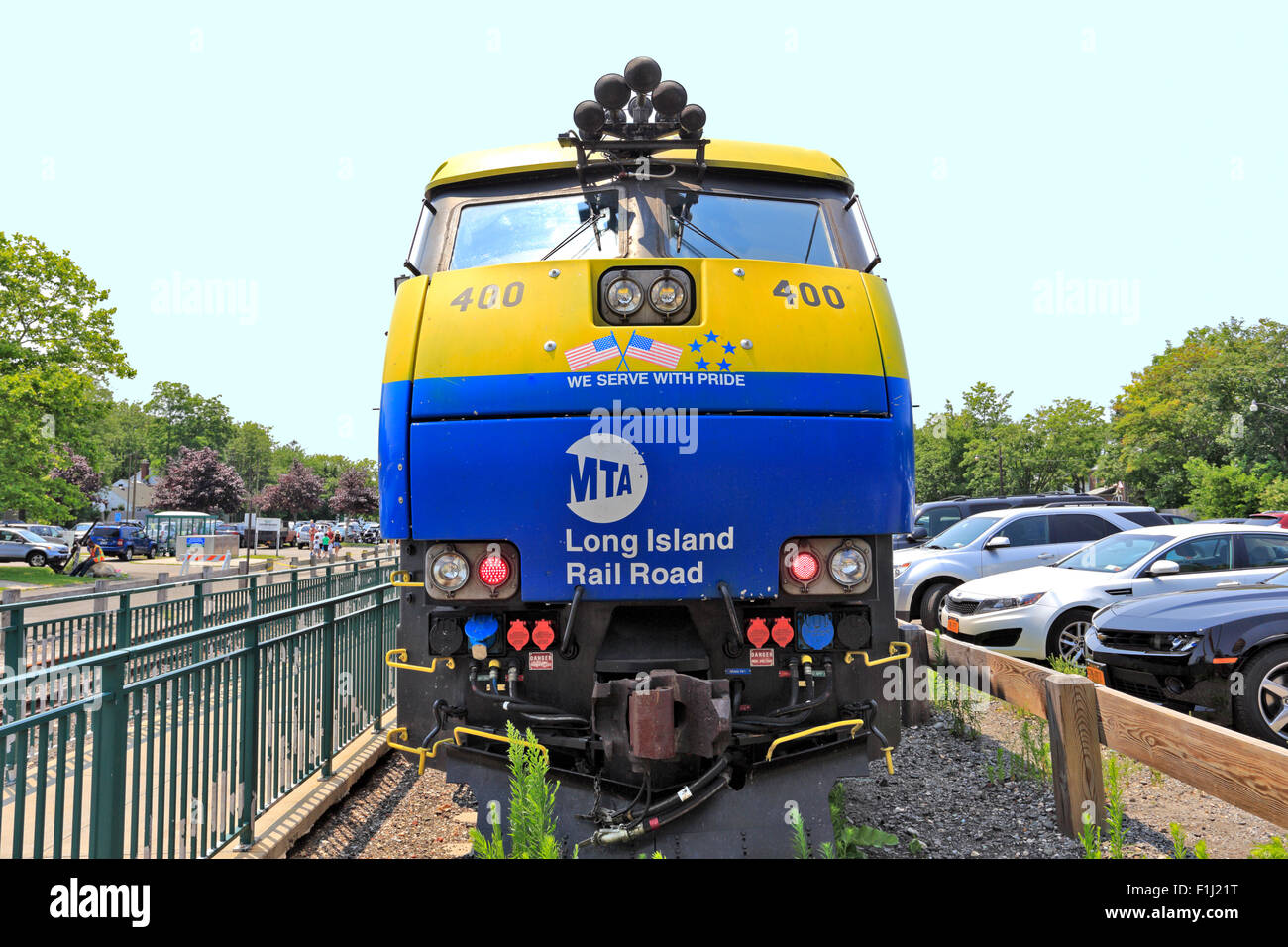 Long Island Railroad Lokomotive Greenport NewYork Stockfoto