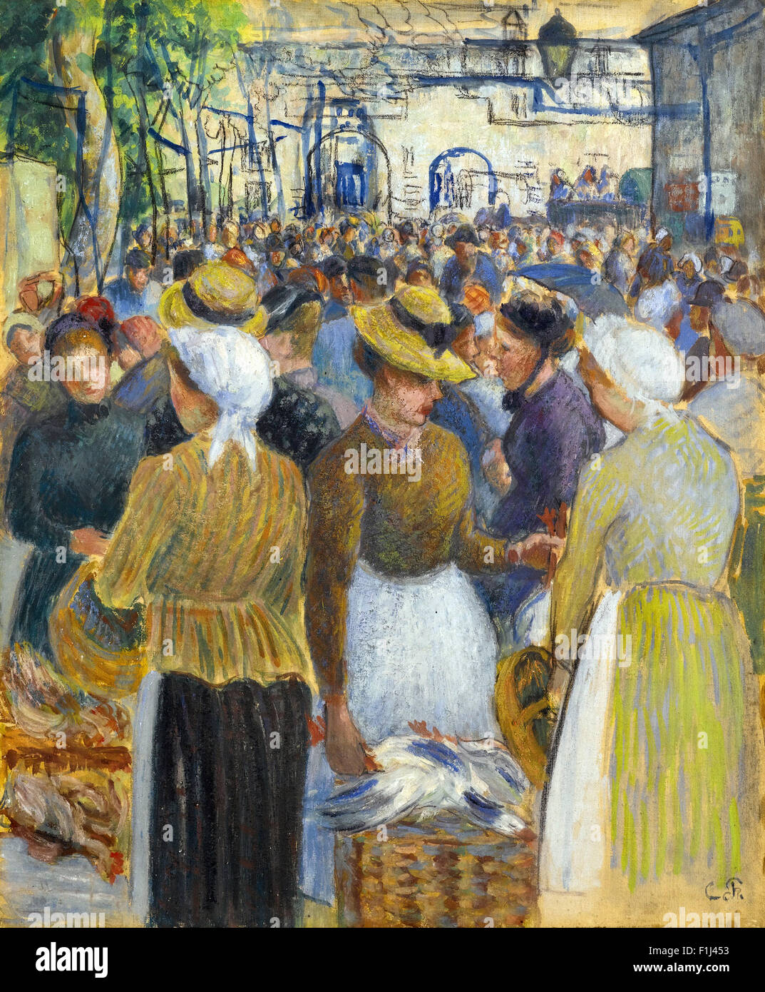 Camille Pissarro - Marché À la Volaille À Gisors Stockfoto