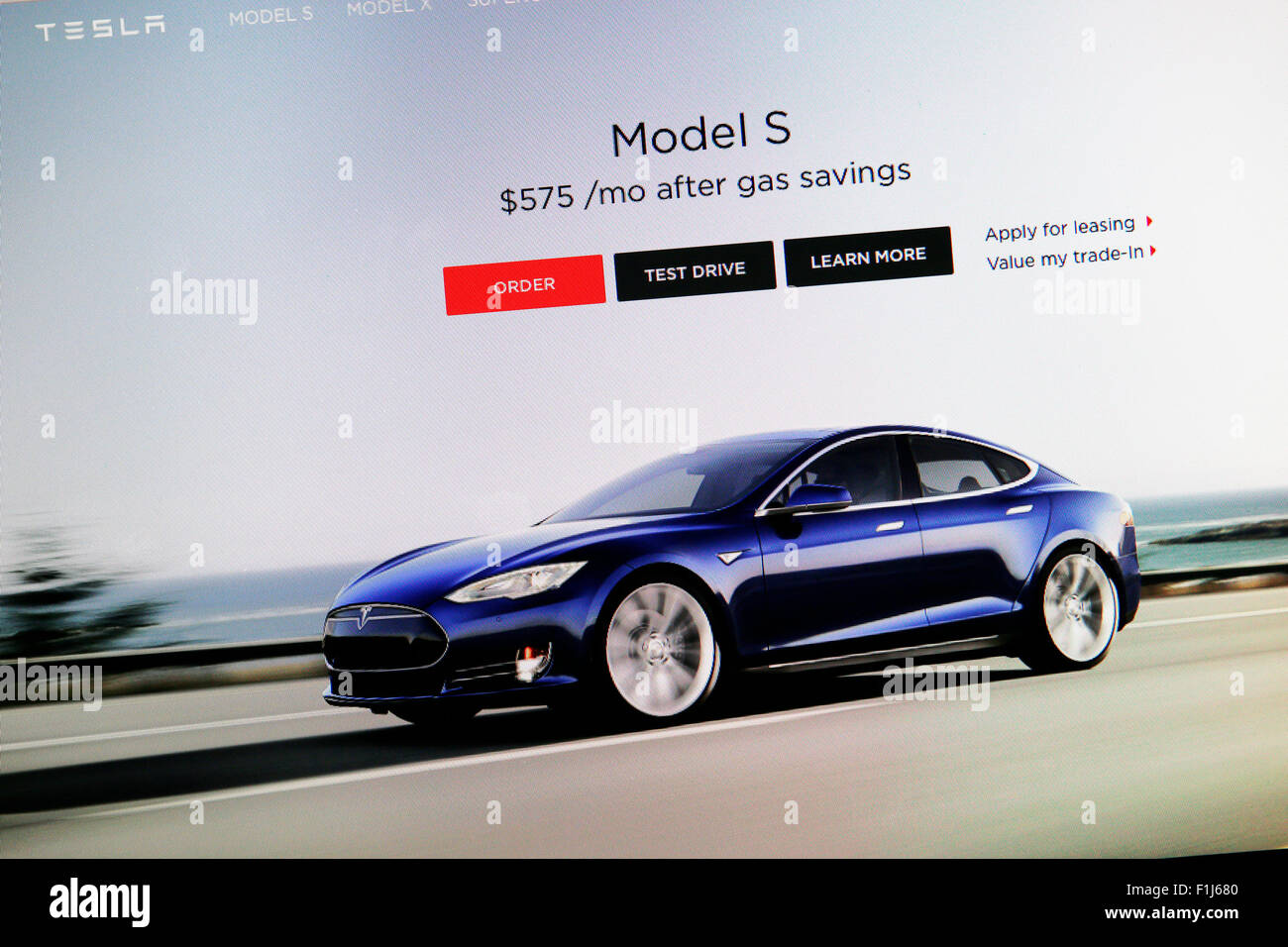 Tesla S Stockfoto