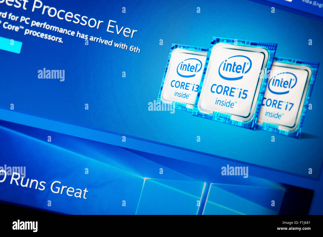 Intel-Prozessoren Stockfoto