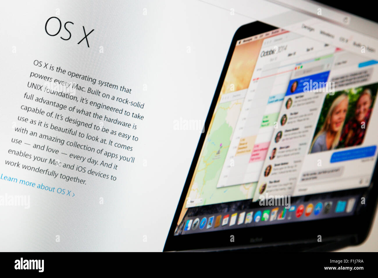 OSX - Macintosh-Betriebssystem Stockfoto