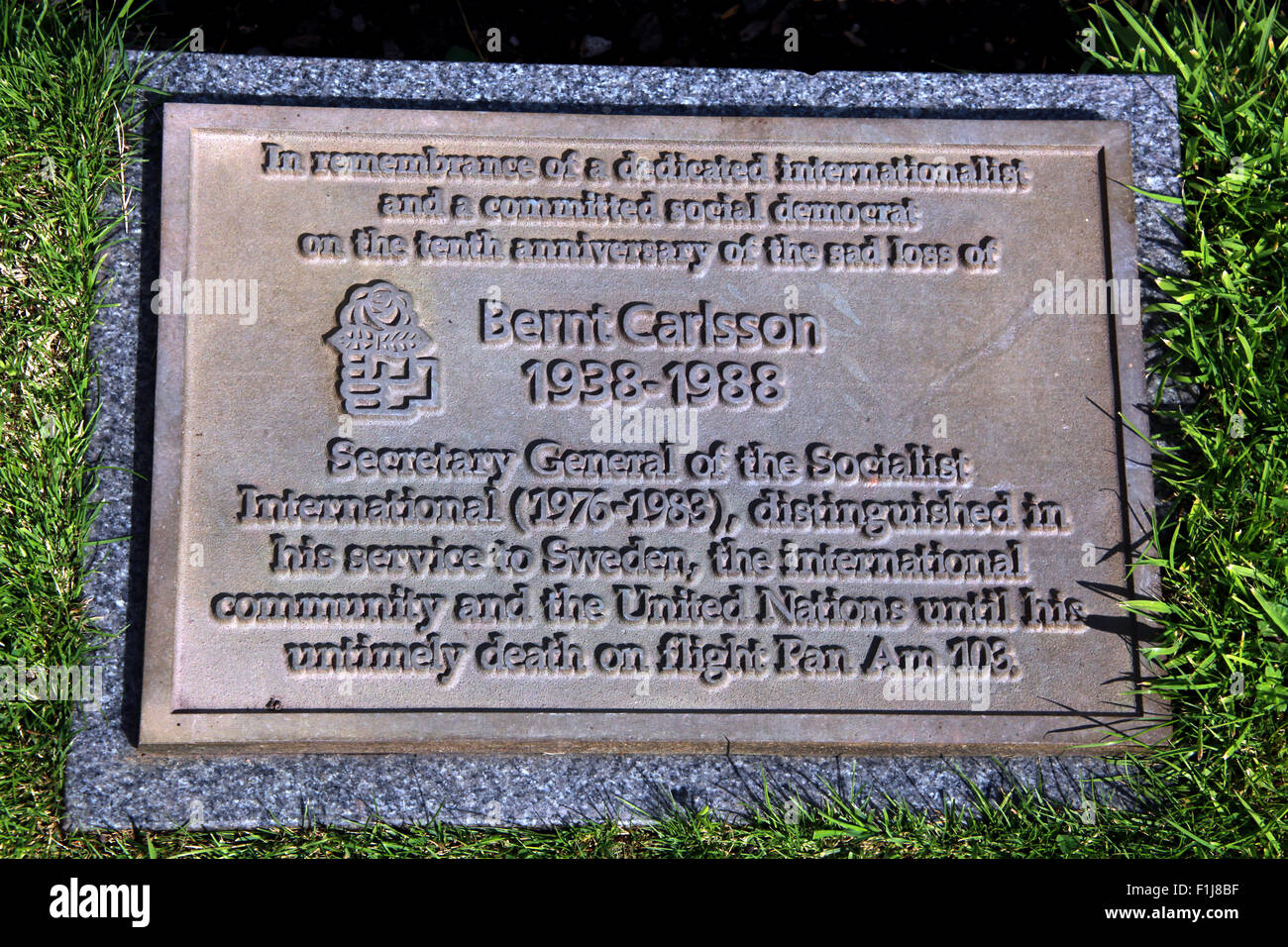 Lockerbie PanAm103 In Erinnerung Memorial Bernt Carisson von Schweden, Schottland Stockfoto
