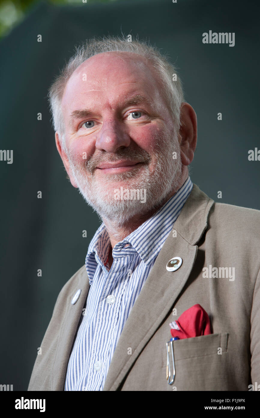 Tom Pow, der schottische Dichter und Schriftsteller. Edinburgh International Book Festival 2015. Edinburgh, Scotland.15th August 2015 Stockfoto