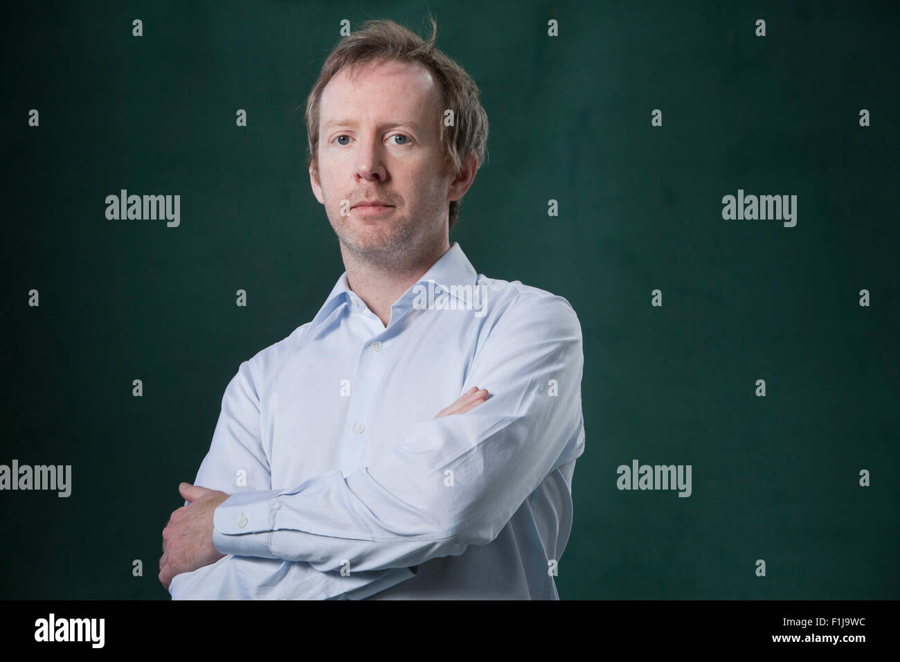 Paul Murray, der irische Schriftsteller auf dem Edinburgh International Book Festival 2015. Edinburgh, Schottland. 15. August 2015 Stockfoto