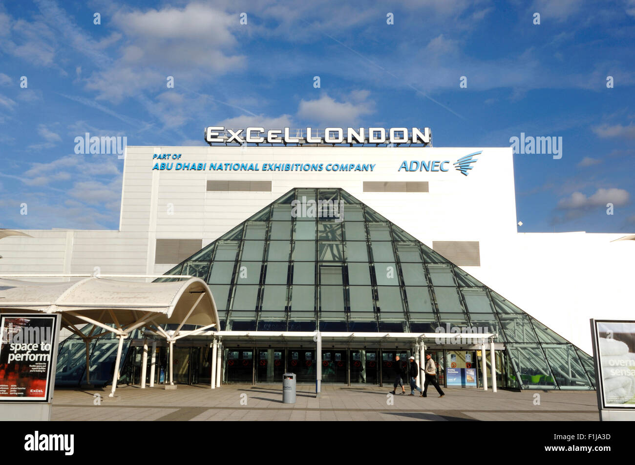 ExCel Arena Eingang Stockfoto