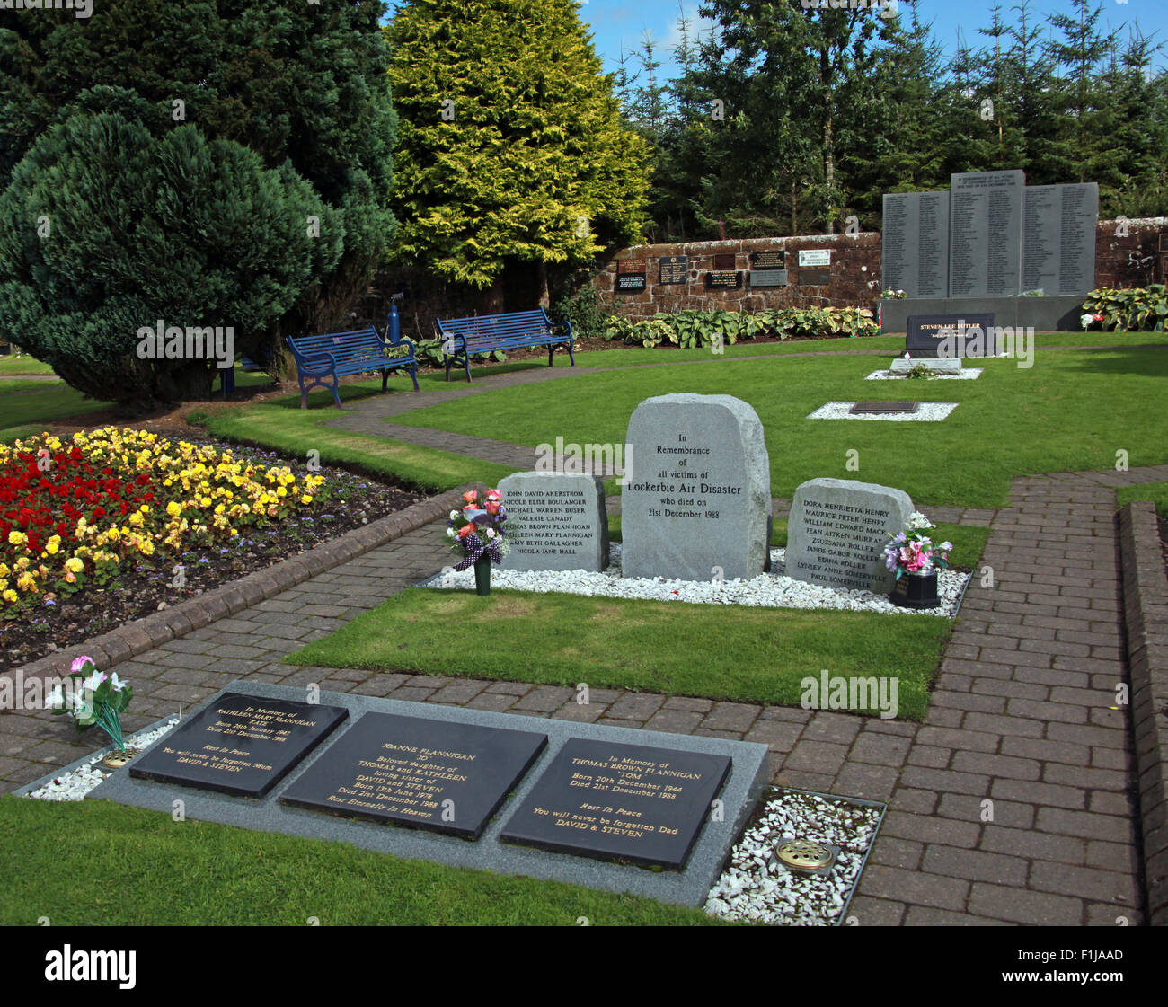 Lockerbie PanAm103 In Erinnerung Memorial Garden, Schottland Stockfoto