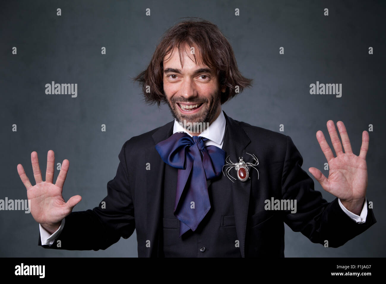 Cedric Villani, der französische Mathematiker. Edinburgh International Book Festival 2015. Edinburgh, Schottland. Stockfoto