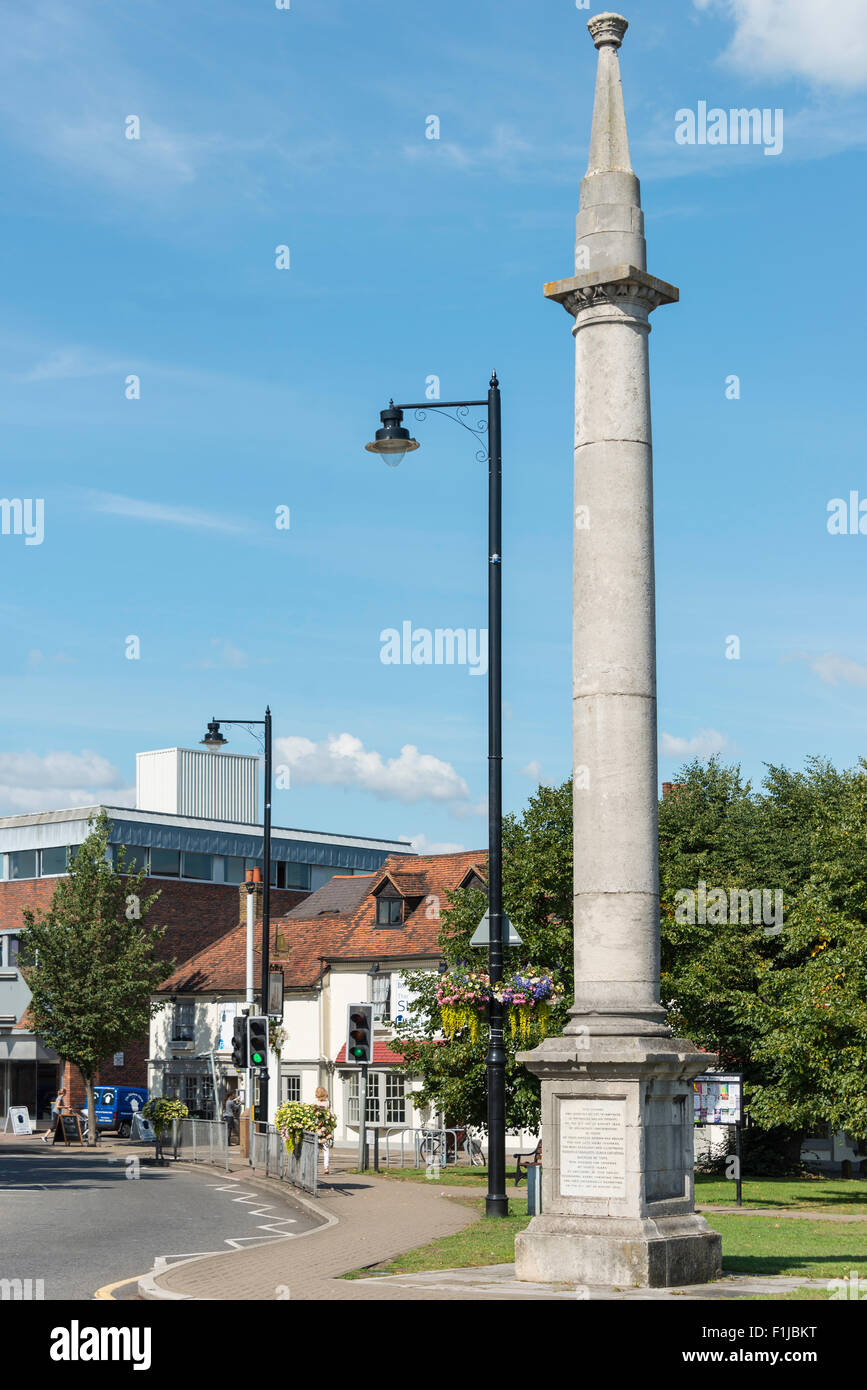 York-Spalte, Denkmal grün, High Street, Weybridge, Surrey, England, Vereinigtes Königreich Stockfoto