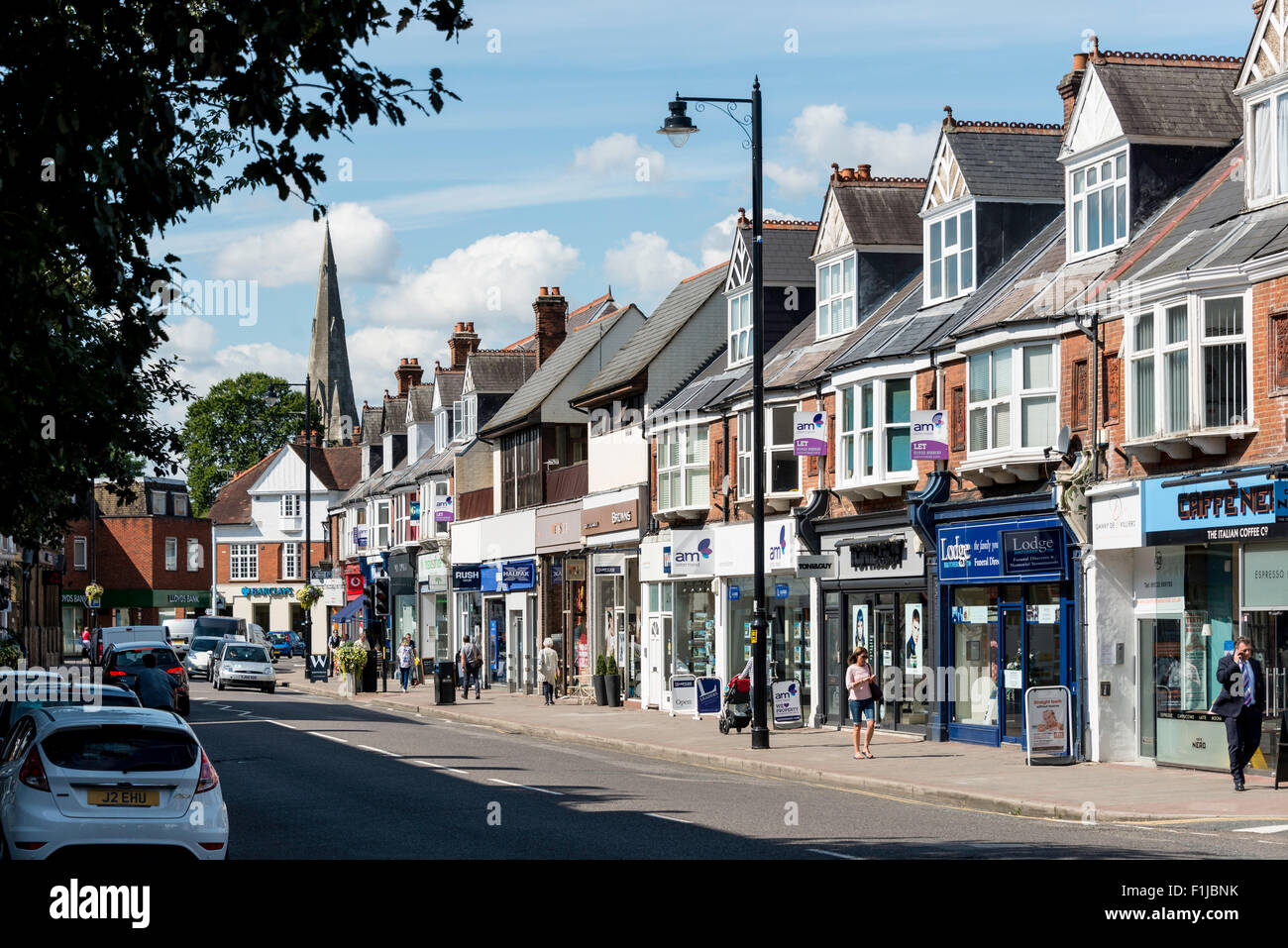 High Street, Weybridge, Surrey, England, Vereinigtes Königreich Stockfoto