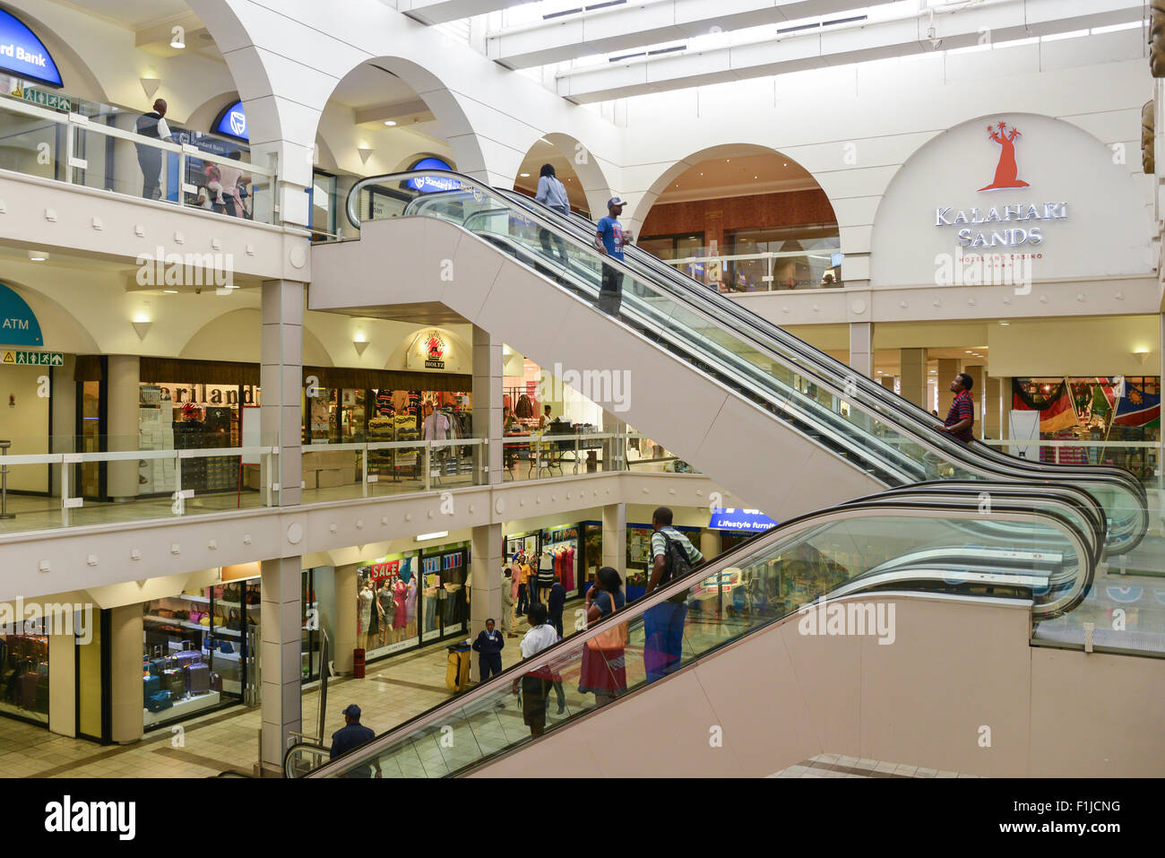 Kalahari Sands Hotel Shopping Centre, unabhängige Ave, Windhoek (Windhuk), Khomas Region Republik Namibia Stockfoto