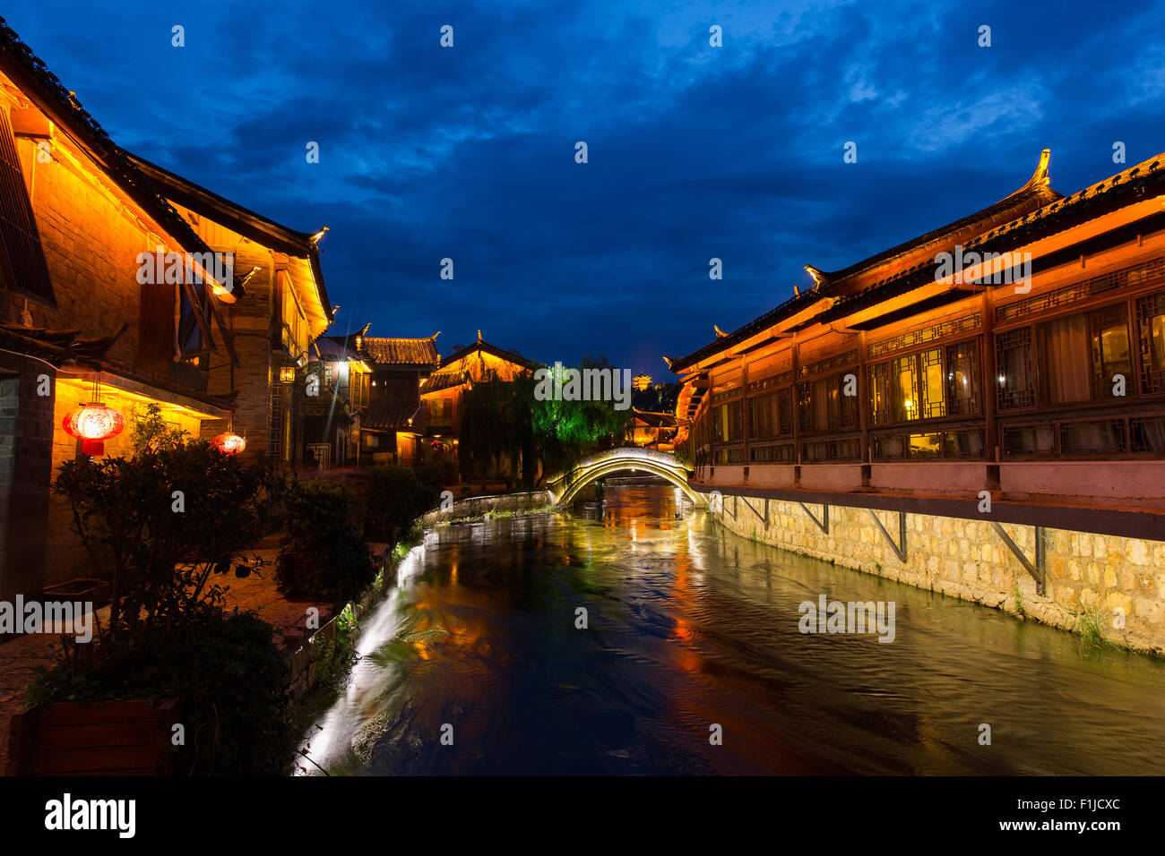 berühmte Sehenswürdigkeit in China - Lijiang Altstadt Stockfoto