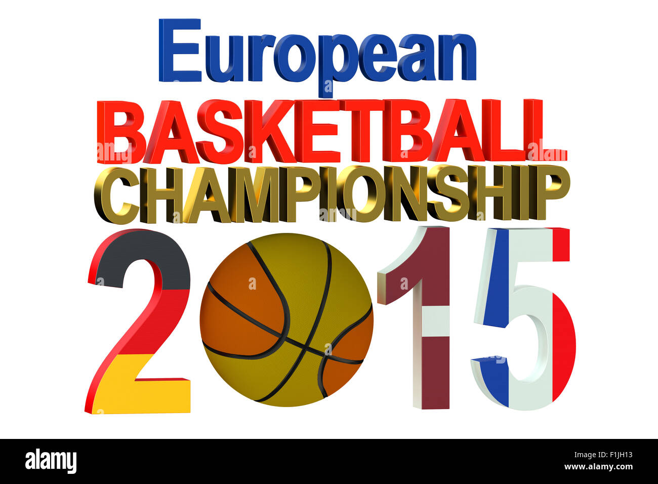 Basketball-Europameisterschaft 2015 Konzept Stockfoto