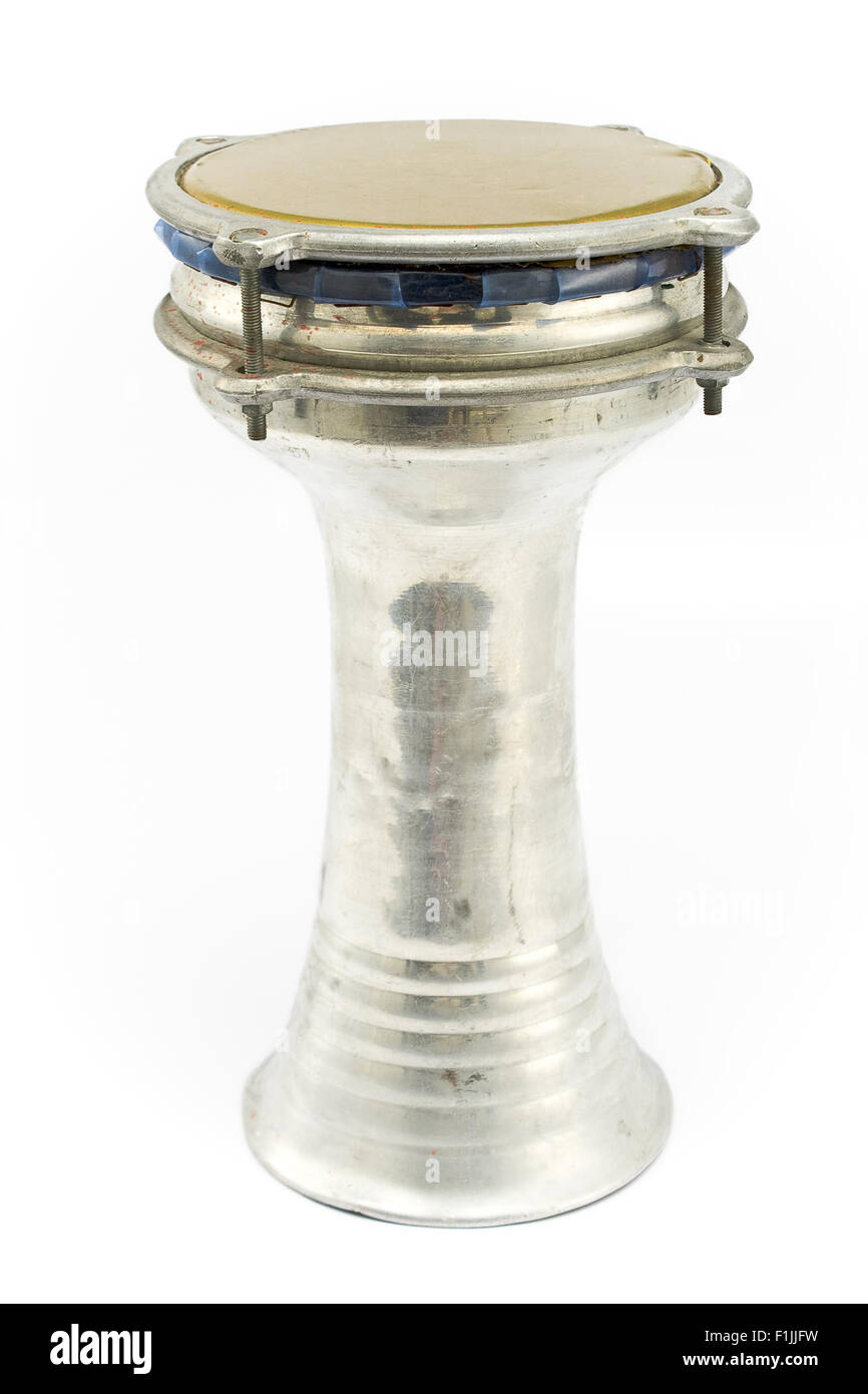 Afrikanische Bongo Trommel isoliert auf Stockfoto