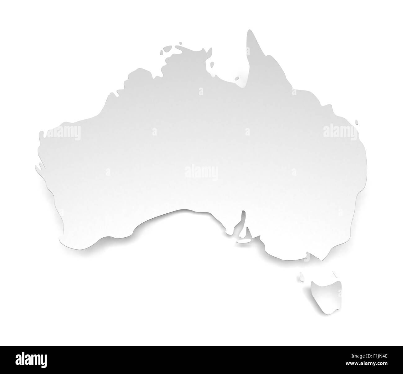 Papierkarte von Australien Stockfoto