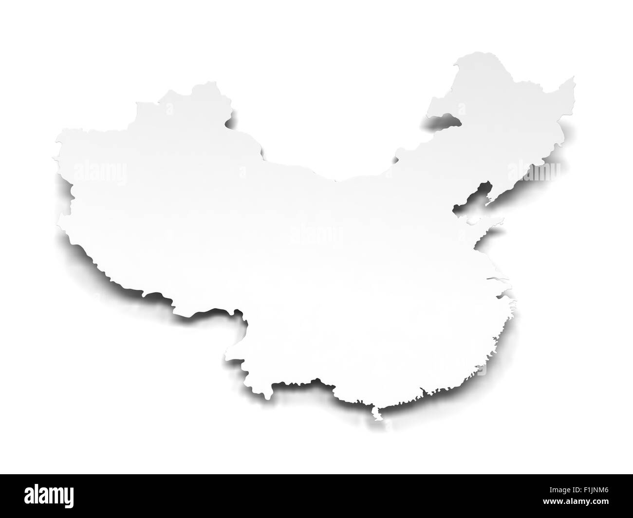 Papierkarte von China Stockfoto