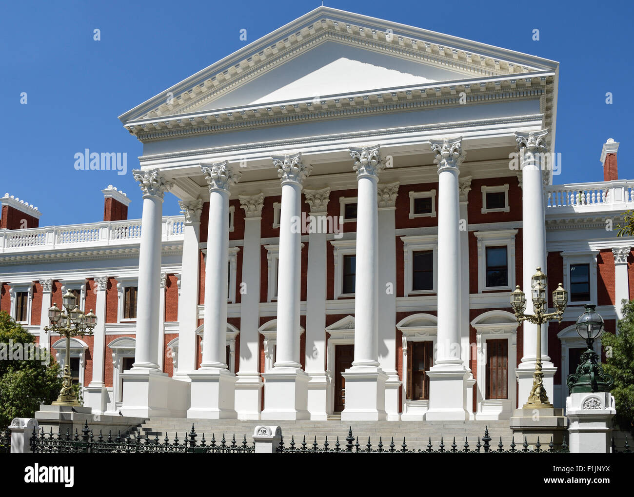 Häuser von Parlament, Regierung Avenue, Cape Town, Western Cape Province, Südafrika Stockfoto