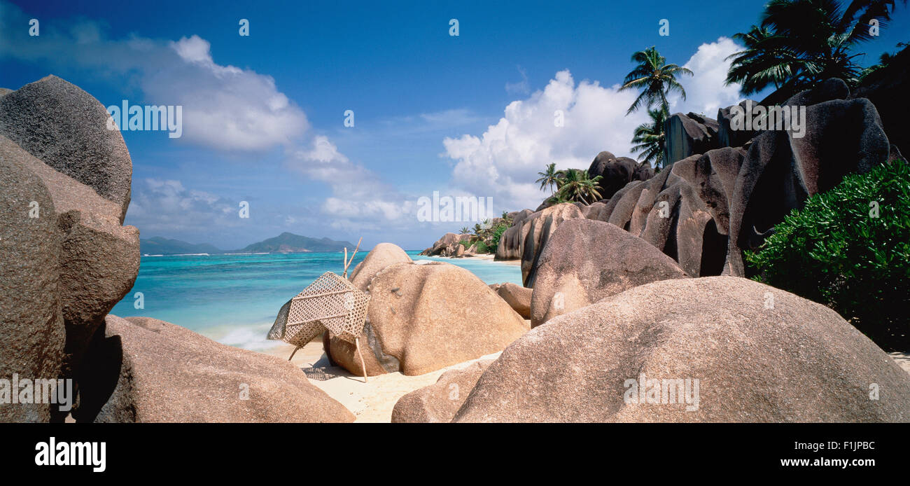 Hummer Käfig am Strand Republik der Seychellen Stockfoto