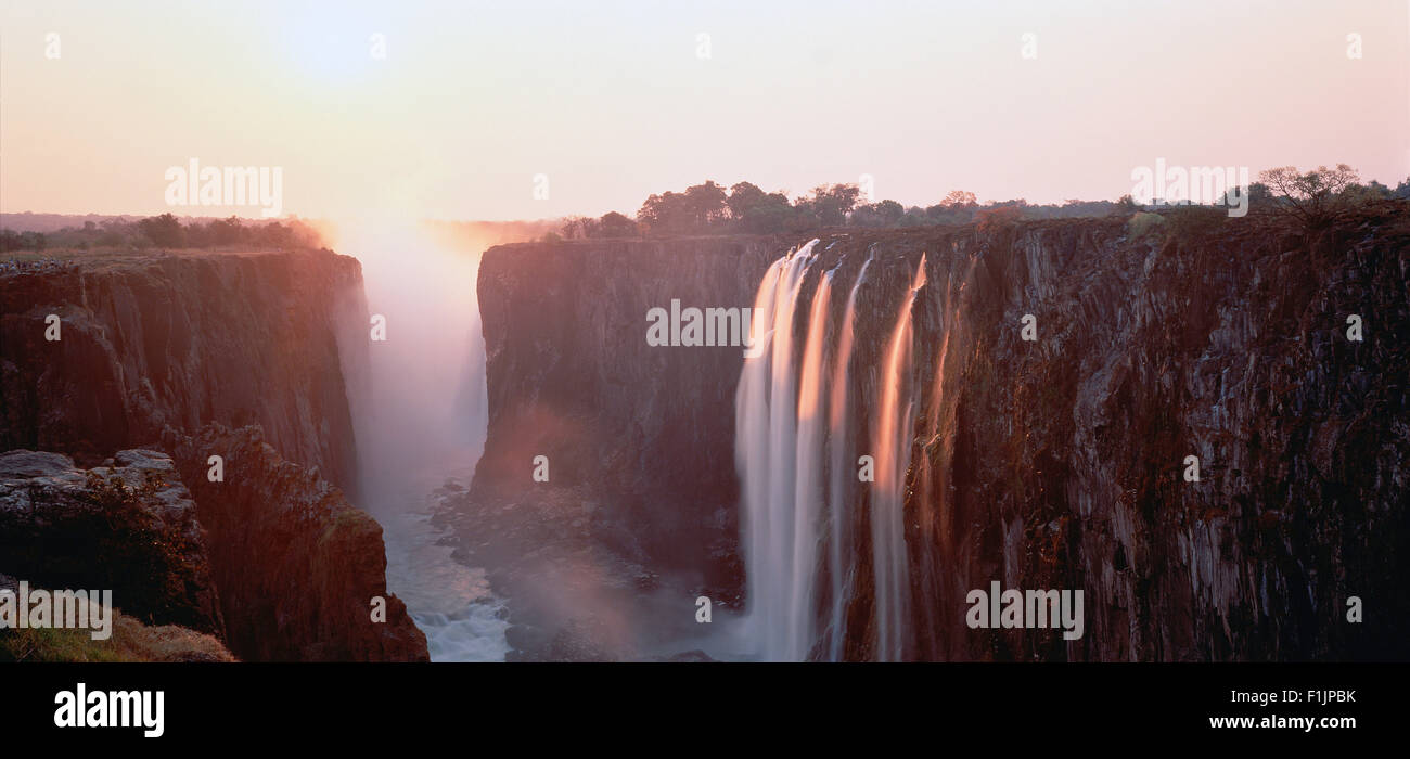 Victoria Falls Sambesi Simbabwe, Afrika Stockfoto