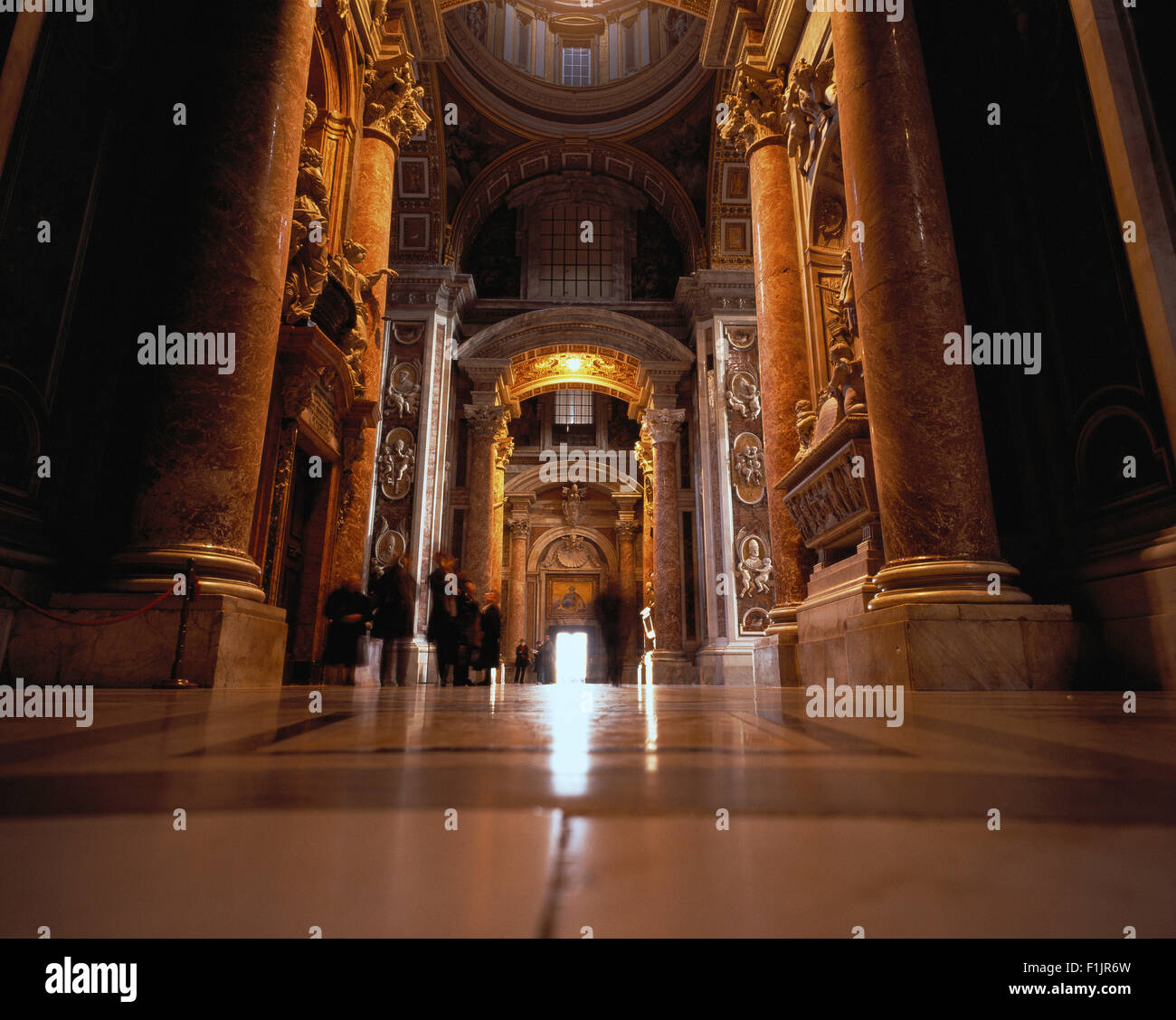 Innenraum St. Peter Basilika Vatikanstadt, Rom, Italien Stockfoto