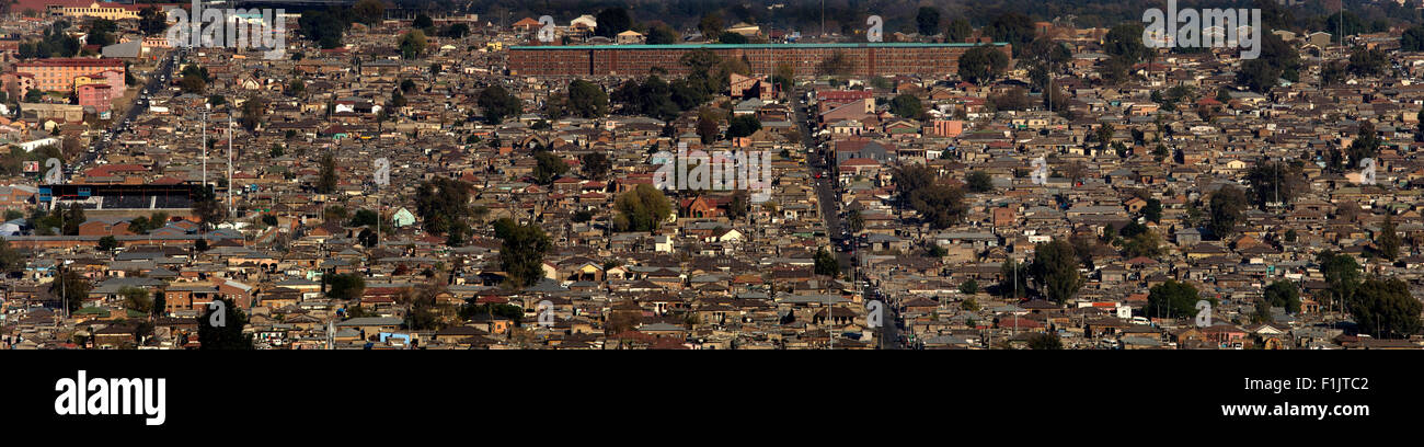 Panoramablick über township Stockfoto