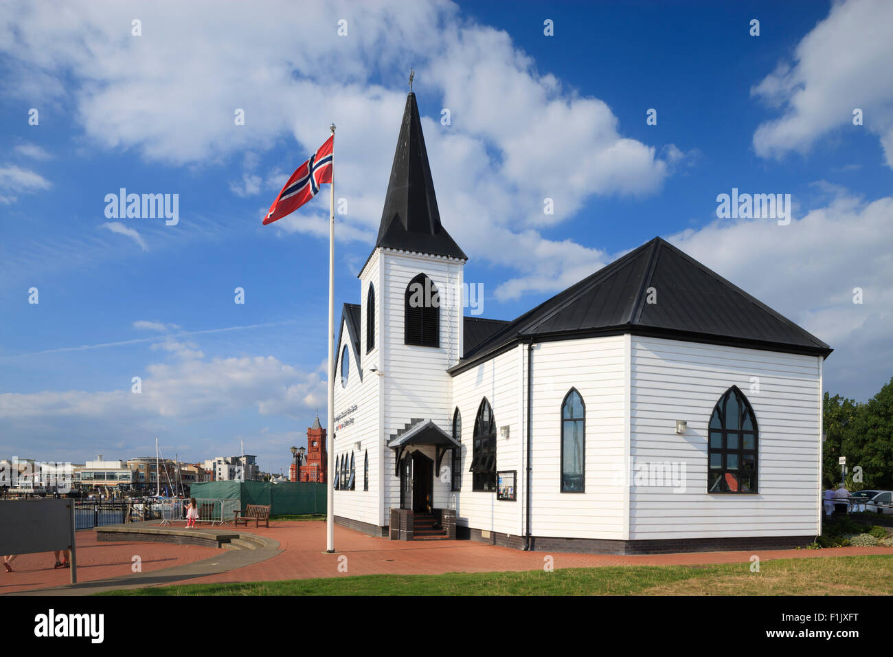 Norwegischen Matrosen Kirche Cardiff Bay Cardiff Wales Stockfoto