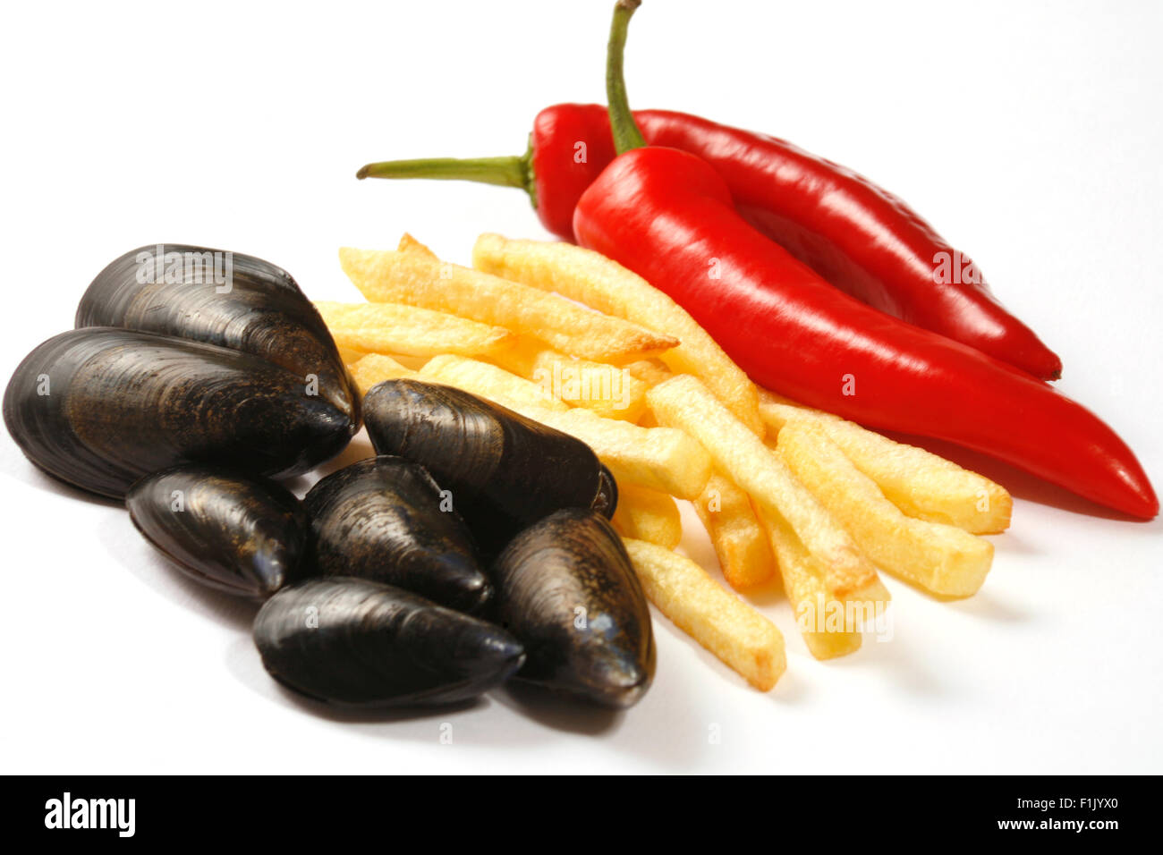 Essen Flagge Belgien Stockfoto