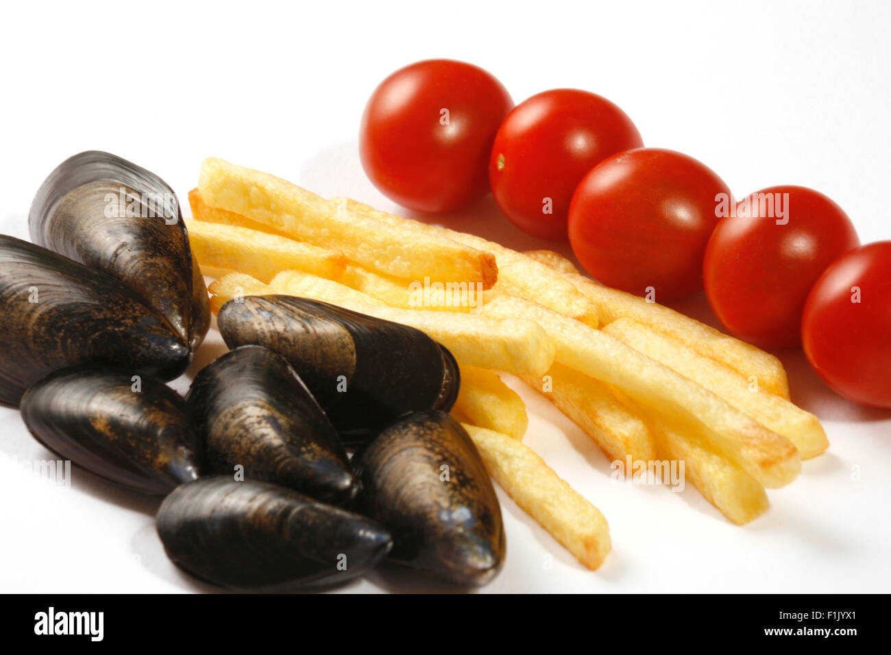 Essen Flagge Belgien Stockfoto