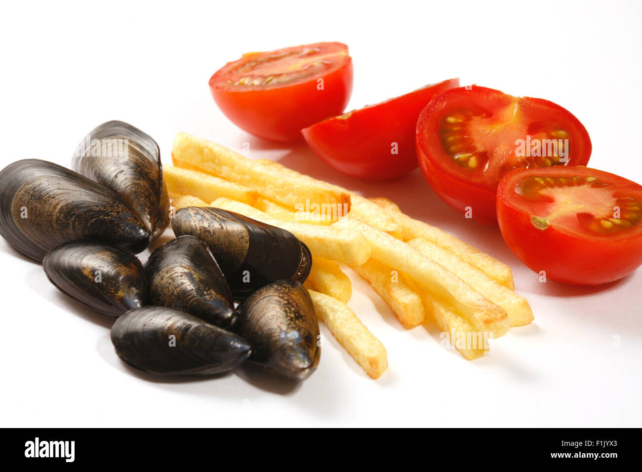 Essen Flagge Belgien Stockfoto