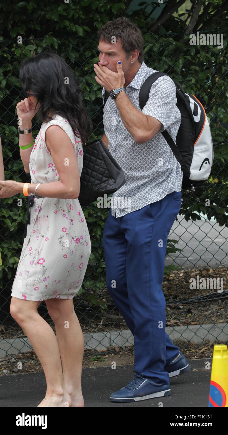 LONDON, UK, 2. Juli 2015: Pat Cash gesehen bei den Wimbledon Championships 2015 Tag vier Stockfoto