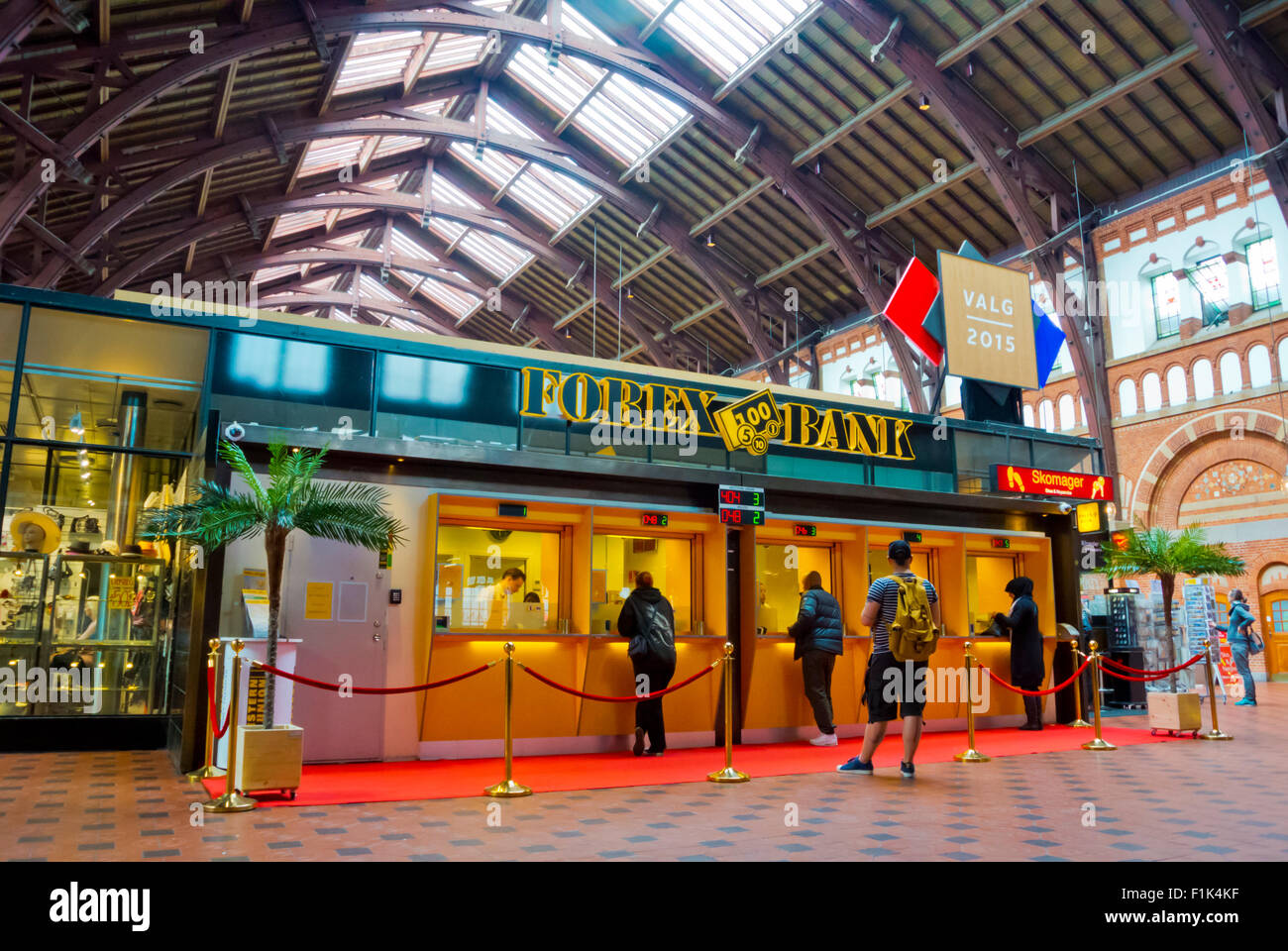 Forex, Geldwechsel, Hauptbahnhof, Kopenhagen, Dänemark Stockfotografie -  Alamy