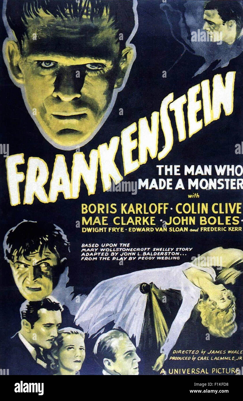 Frankenstein 005 - Filmplakat Stockfoto