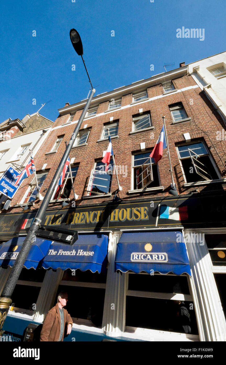 Die Franzosen Haus Pub, Regenreifen Ende, London Stockfoto