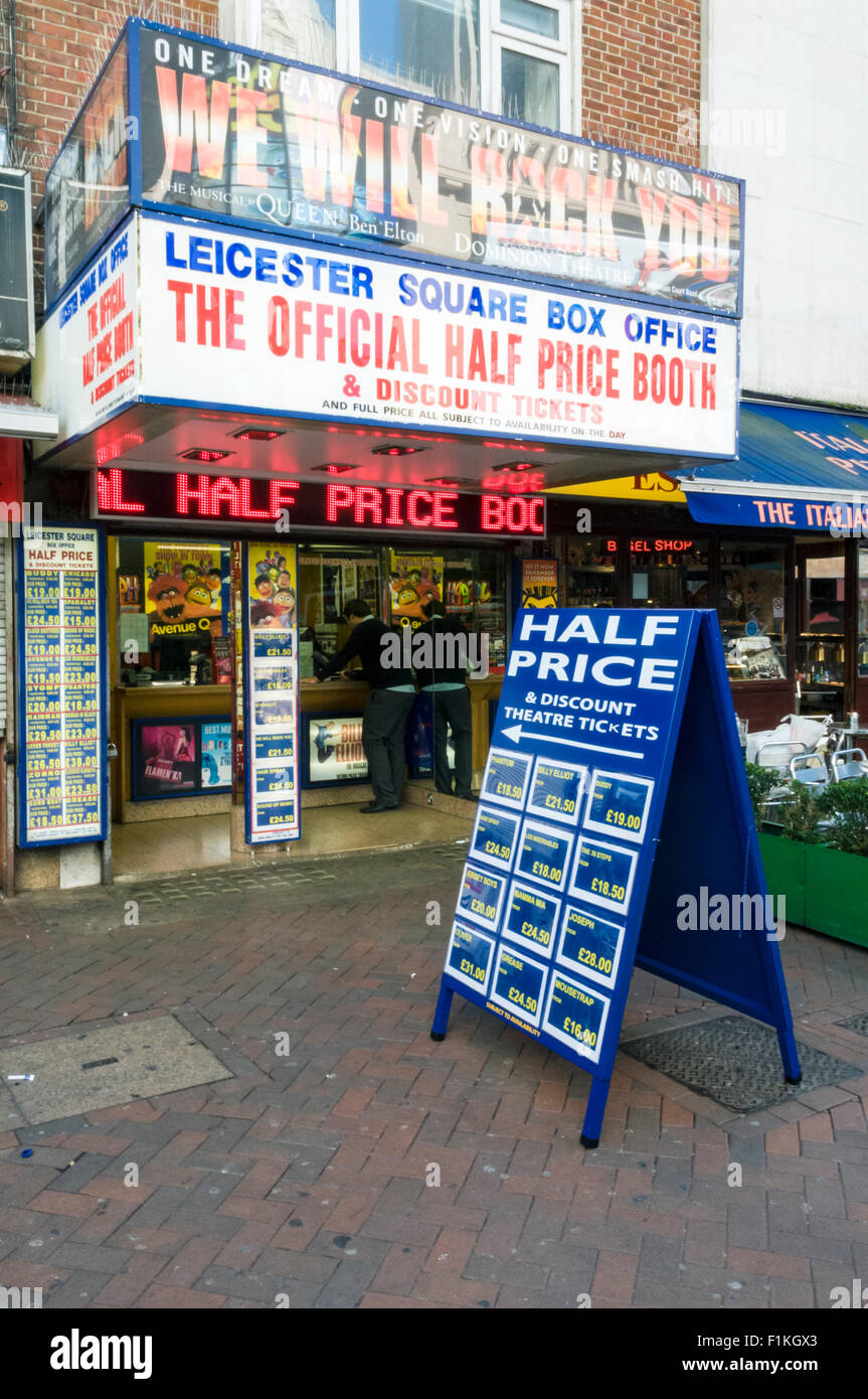 Leicester Square Box Office London Stockfotografie Alamy