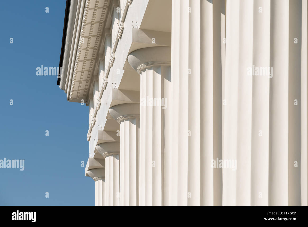 Dorischen Säulen der antiken griechischen Tempel Stockfoto