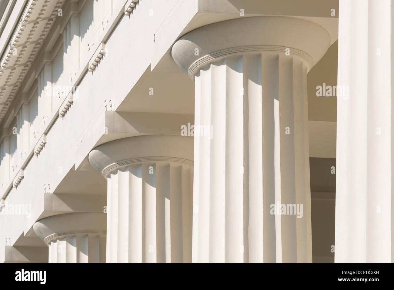 Dorischen Säulen der antiken griechischen Tempel Stockfoto