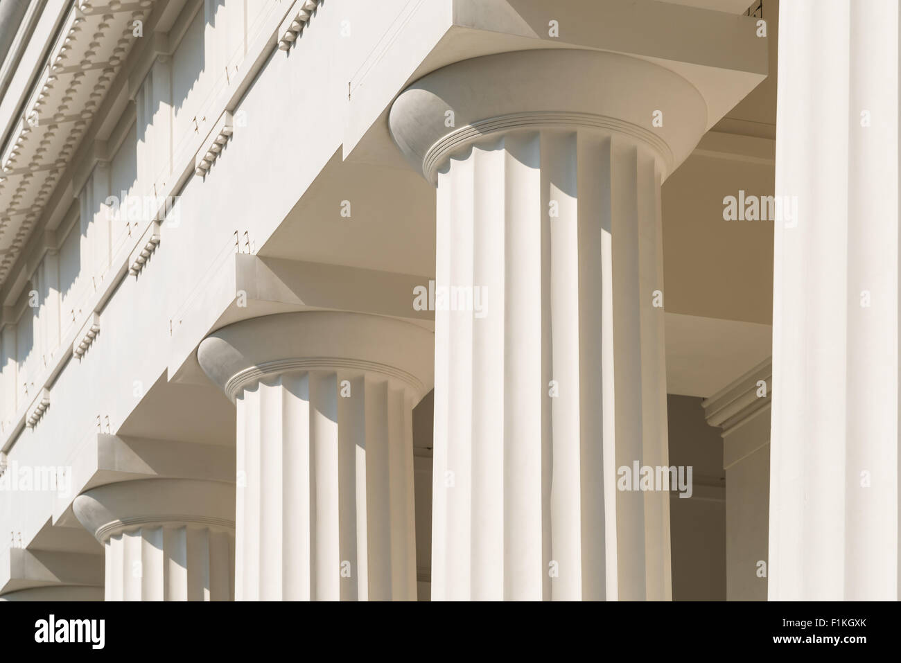 Dorischen Säulen der antiken griechischen Tempel Stockfoto