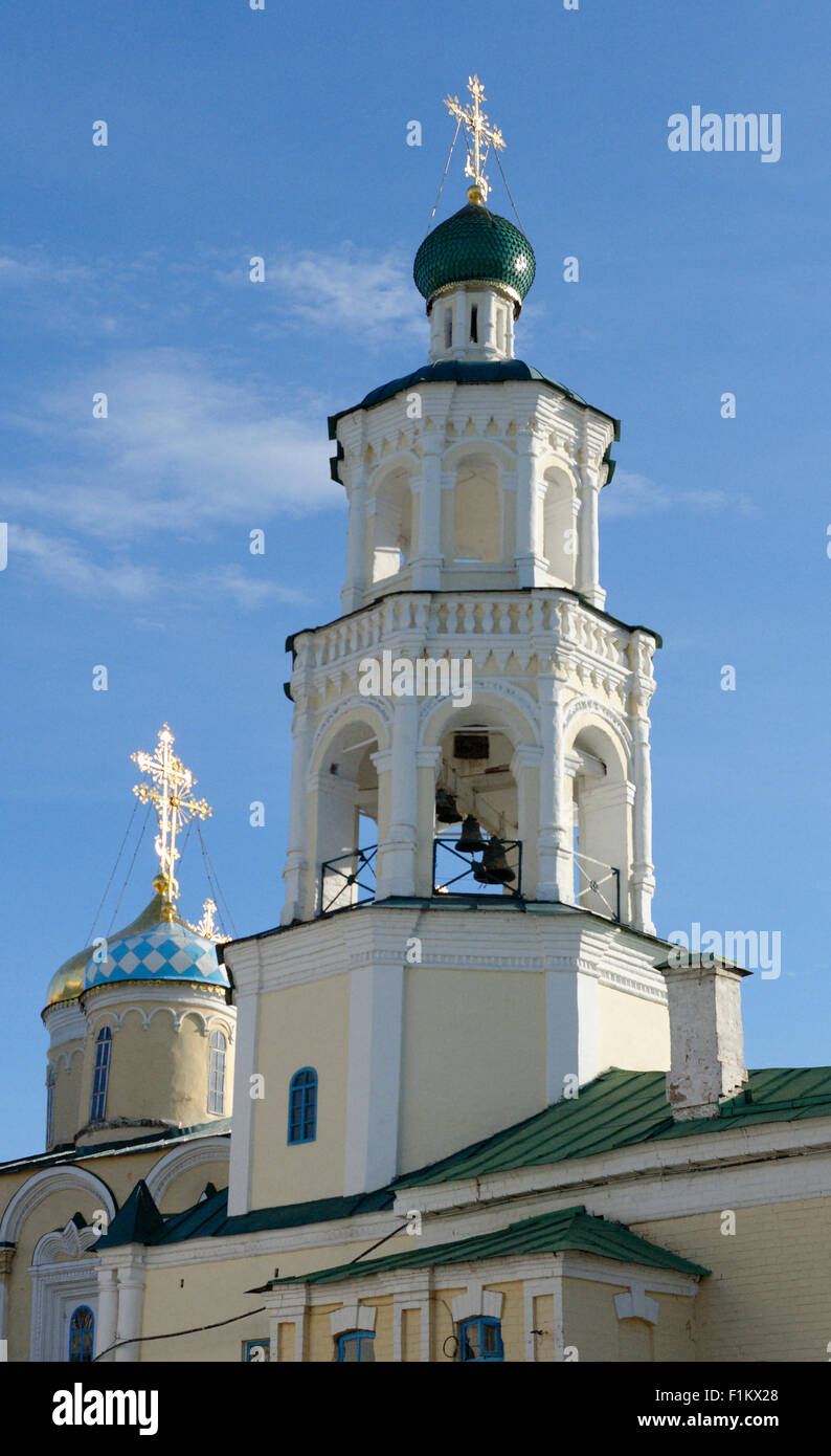 St Nicholas Kazan Russisch-orthodoxe Kathedrale Zwiebelturm Kreuz Stockfoto
